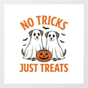 Autocollant Pour Fenêtre Chien fantôme drôle Halloween Pas de farces juste