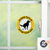 Autocollant Pour Fenêtre Chien Goûtant Potty - S'Il Vous Plaît Ramasser Apr (Maison)