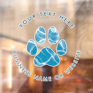 Autocollant Pour Fenêtre Chien Groomer Laver les pattes d'eau Imprimantes p