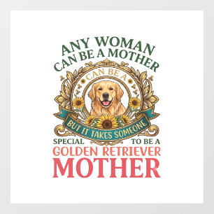 Autocollant Pour Fenêtre Chien mère Golden Retriever Tournesols Abeilles_1