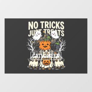 Autocollant Pour Fenêtre Chien Mignon Halloween Pas de Farces Rien que des