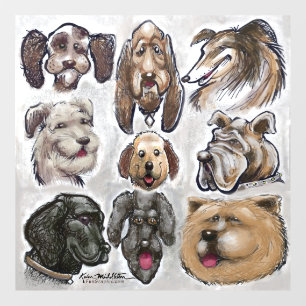 Autocollant Pour Fenêtre Chiens