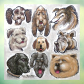 Autocollant Pour Fenêtre Chiens (Feuille 3)
