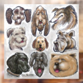 Autocollant Pour Fenêtre Chiens (Feuille 2)
