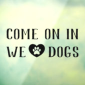 Autocollant Pour Fenêtre Chiens de bienvenue, Chiens sympa (Feuille 3)