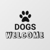 Autocollant Pour Fenêtre Chiens noirs Paw Pet Pet Pet Accueil (Feuille)