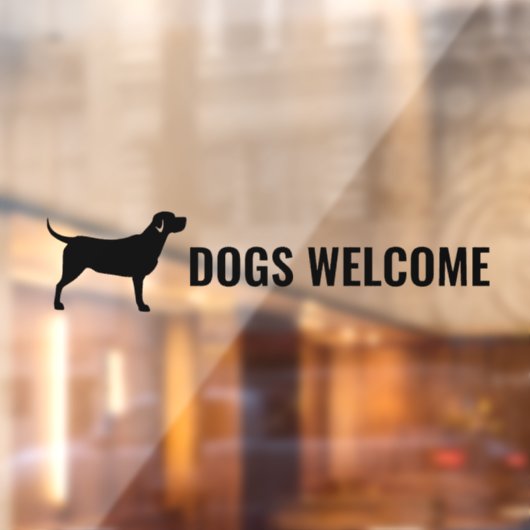 Autocollant Pour Fenêtre Chiens Welcome Decal, Animaux Welcome Sticker (Feuille 2)