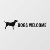 Autocollant Pour Fenêtre Chiens Welcome Decal, Animaux Welcome Sticker (Feuille)