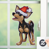 Autocollant Pour Fenêtre Chihuahua Chig dans une fenêtre du chapeau du Père (Maison)