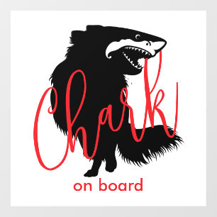 Autocollant Pour Fenêtre Chihuahua + Requin = Chark - Chark à bord