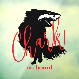 Autocollant Pour Fenêtre Chihuahua + Requin = Chark - Chark à bord