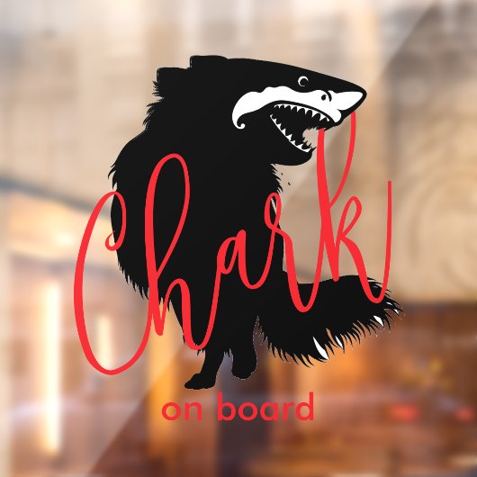 Autocollant Pour Fenêtre Chihuahua + Requin = Chark - Chark à bord (Feuille 2)