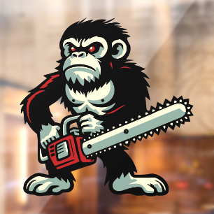 Autocollant Pour Fenêtre Chimp de scie