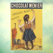 Autocollant Pour Fenêtre Chocolat Menier Petite fille Mur écriture (Feuille 3)