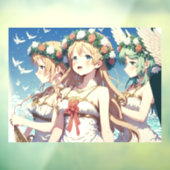 Autocollant Pour Fenêtre Choeur d'anime (Feuille 3)