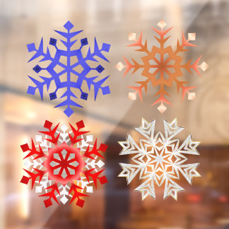 Autocollant Pour Fenêtre Choisissez votre clic de fenêtre Flocon de neige p