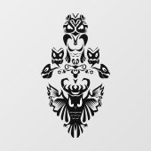 Autocollant Pour Fenêtre Chouette d'Halloween gothique victorienne éffrayan (Feuille)