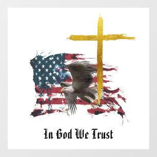 Autocollant Pour Fenêtre *~* Christian Patriotic Eagle Flag Veteran AP16
