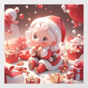 Autocollant Pour Fenêtre Christmas Girl