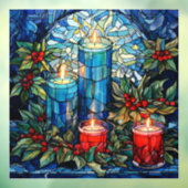 Autocollant Pour Fenêtre Christmas Stained Glass Window Cling (Feuille 3)