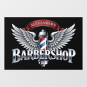 Autocollant Pour Fenêtre Chrome Winged Barberpole (Feuille)