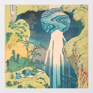 Autocollant Pour Fenêtre Chutes d'Amida d'Hokusai Japon Cascade 