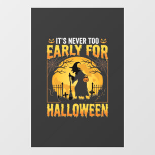 Autocollant Pour Fenêtre Cimetière de sorcières Halloween vintage précoce