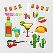 Autocollant Pour Fenêtre Cinco de Mayo Célébration Thunder_Cove  (Feuille)