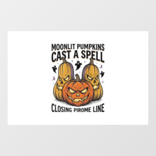 Autocollant Pour Fenêtre Citation de citrouille d'Halloween Jack O Lantern