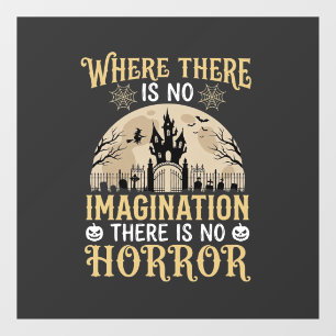 Autocollant Pour Fenêtre Citation d'Horreur d'Halloween Château Hanté Imagi