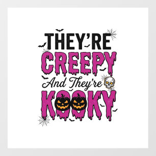 Autocollant Pour Fenêtre Citation Halloween Créatif Effrayant Drôle Vintage