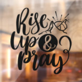 Autocollant Pour Fenêtre Citation religieuse chrétienne Monter et Prier Noi (Feuille 2)