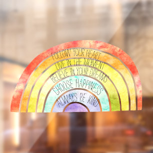 Autocollant Pour Fenêtre Citations Inspiration Arc-en-ciel 