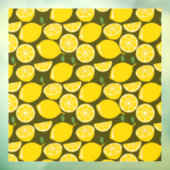 Autocollant Pour Fenêtre Citron Jaune Moderne Amusant mignon (Feuille 3)