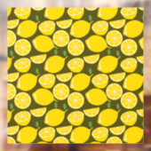 Autocollant Pour Fenêtre Citron Jaune Moderne Amusant mignon (Feuille 2)