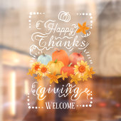 Autocollant Pour Fenêtre Citrouille automne (Feuille 2)