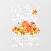 Autocollant Pour Fenêtre Citrouille automne (Feuille)