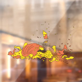 Autocollant Pour Fenêtre Citrouille brisé (Feuille 2)