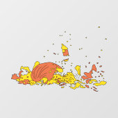 Autocollant Pour Fenêtre Citrouille brisé (Feuille)