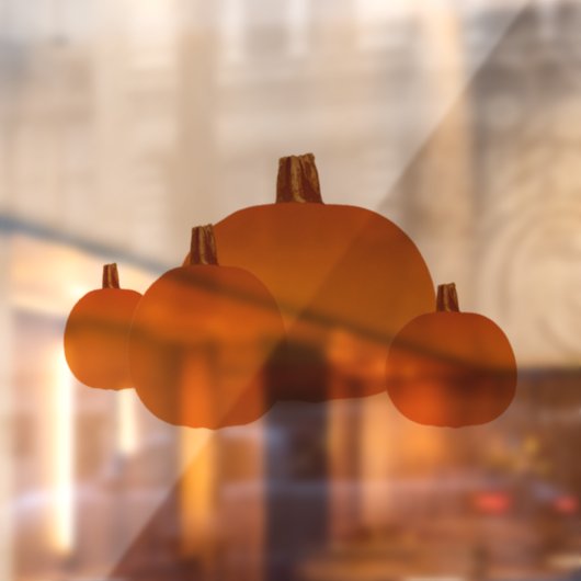 Autocollant Pour Fenêtre Citrouille d'automne (Feuille 2)