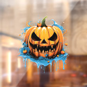 Autocollant Pour Fenêtre Citrouille de couleur de splash d'Halloween (Feuille 2)