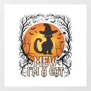 Autocollant Pour Fenêtre Citrouille d'Halloween ensorcelée silhouette de fa