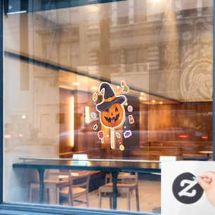 Autocollant Pour Fenêtre Citrouille D'Halloween Pour Enfants