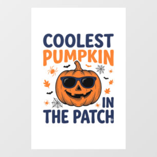 Autocollant Pour Fenêtre Citrouille la plus cool du patch Halloween Shirt_1