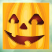 Autocollant Pour Fenêtre Citrouille sculpté souriant design Halloween (Feuille 3)