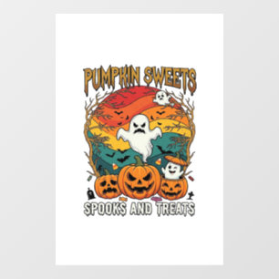 Autocollant Pour Fenêtre Citrouille Sucreries Esprits Traitements Halloween