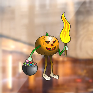 Autocollant Pour Fenêtre Citrouille Trick or Treat