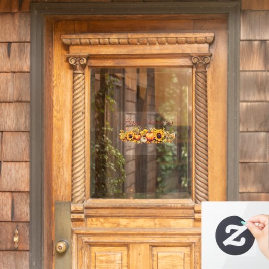 Autocollant Pour Fenêtre Citrouilles de Thanksgiving joyeuses Entreprise pe (Porte d'accueil)