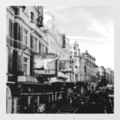 Autocollant Pour Fenêtre Cityscape Vintage urbain (Feuille)