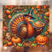 Autocollant Pour Fenêtre Clair de fenêtre de Thanksgiving Turkey (Feuille 2)